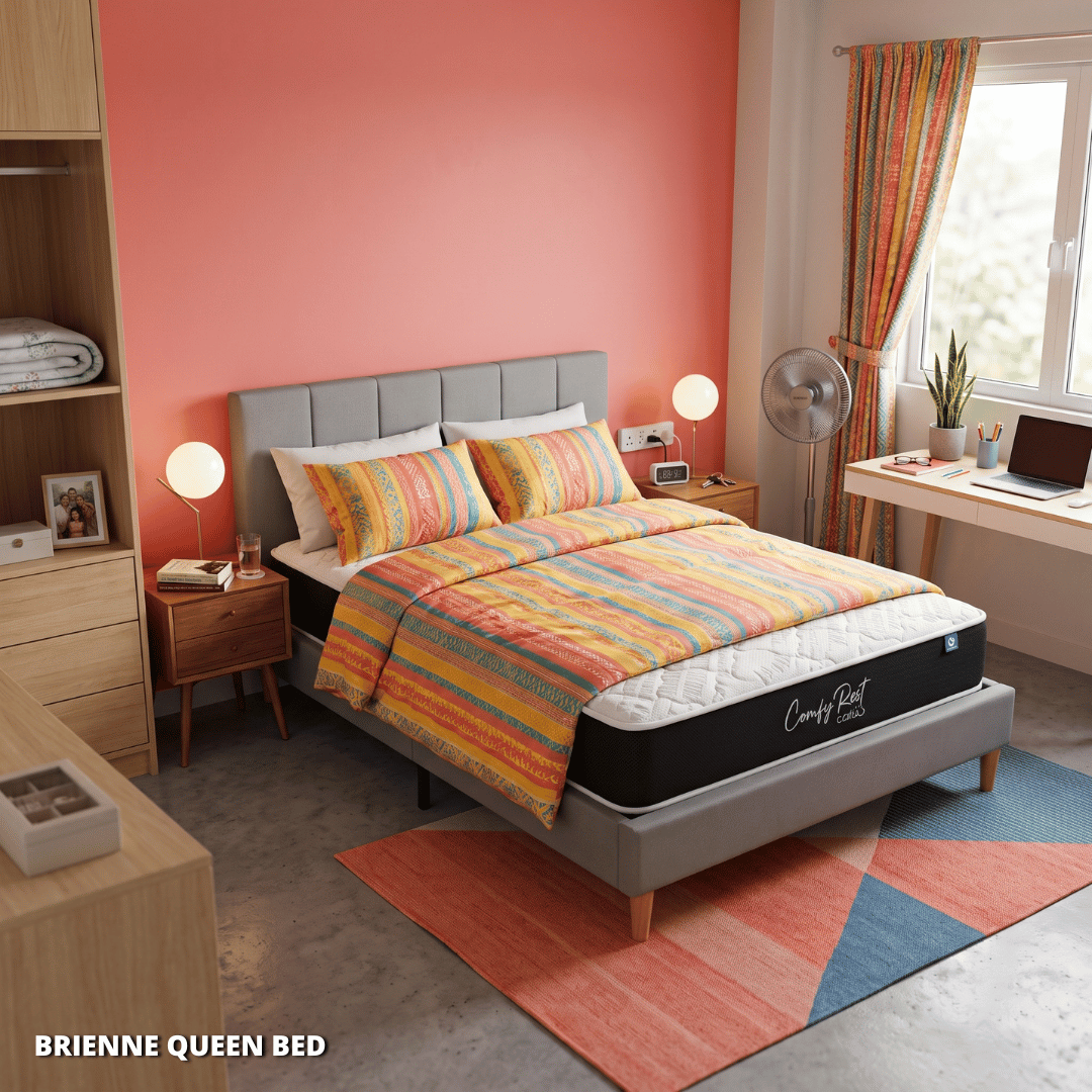 BRIENNE Queen Bed 60x75 by HOME SUITE