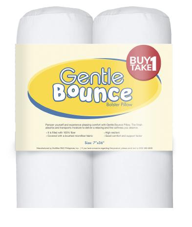 URATEX Gentle Bounce bolster pillow pack, white cylindrical pillows