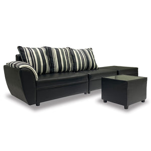 DOTCH ROXIE Multi-Way Sofa Set - armless single seater, 1-arm loveseat ottoman and glass top center table cheap price.		 		 		 (6829553418403)