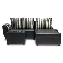 Load image into Gallery viewer, DOTCH ROXIE Multi-Way Sofa Set - armless single seater, 1-arm loveseat ottoman and glass top center table cheap price.		 		 		 (6829553418403)
