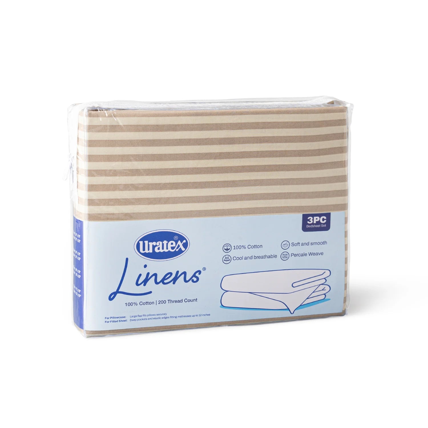 LINENS 3 PIECES - URATEX BEDDINGS