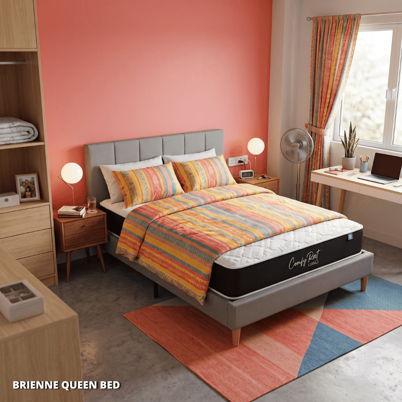 BRIENNE Queen Bed 60x75 by HOME SUITE