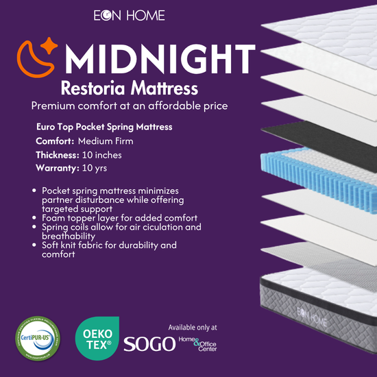 MIDNIGHT RESTORIA MATTRESS by EON HOME