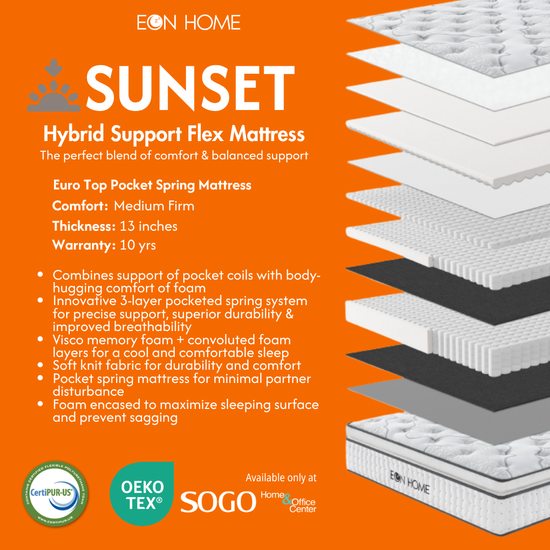 SUNSET HYBRID MATTRESS by EON HOME