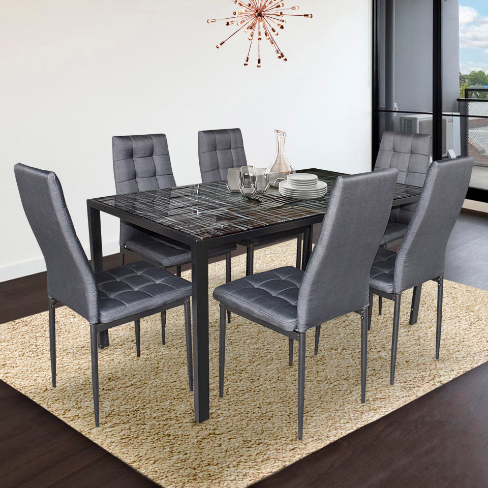 HELENA 6 SEATER DINING SET by HOME SUITE