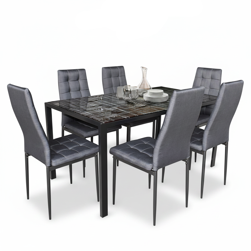 HELENA 6 SEATER DINING SET by HOME SUITE