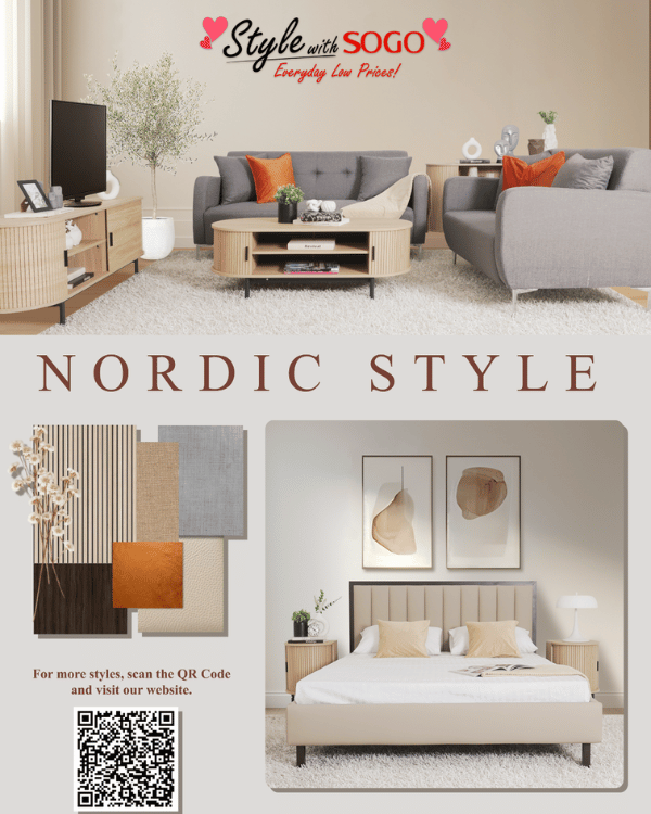 Advertisement for SOGO featuring Nordic-style furniture and decor.