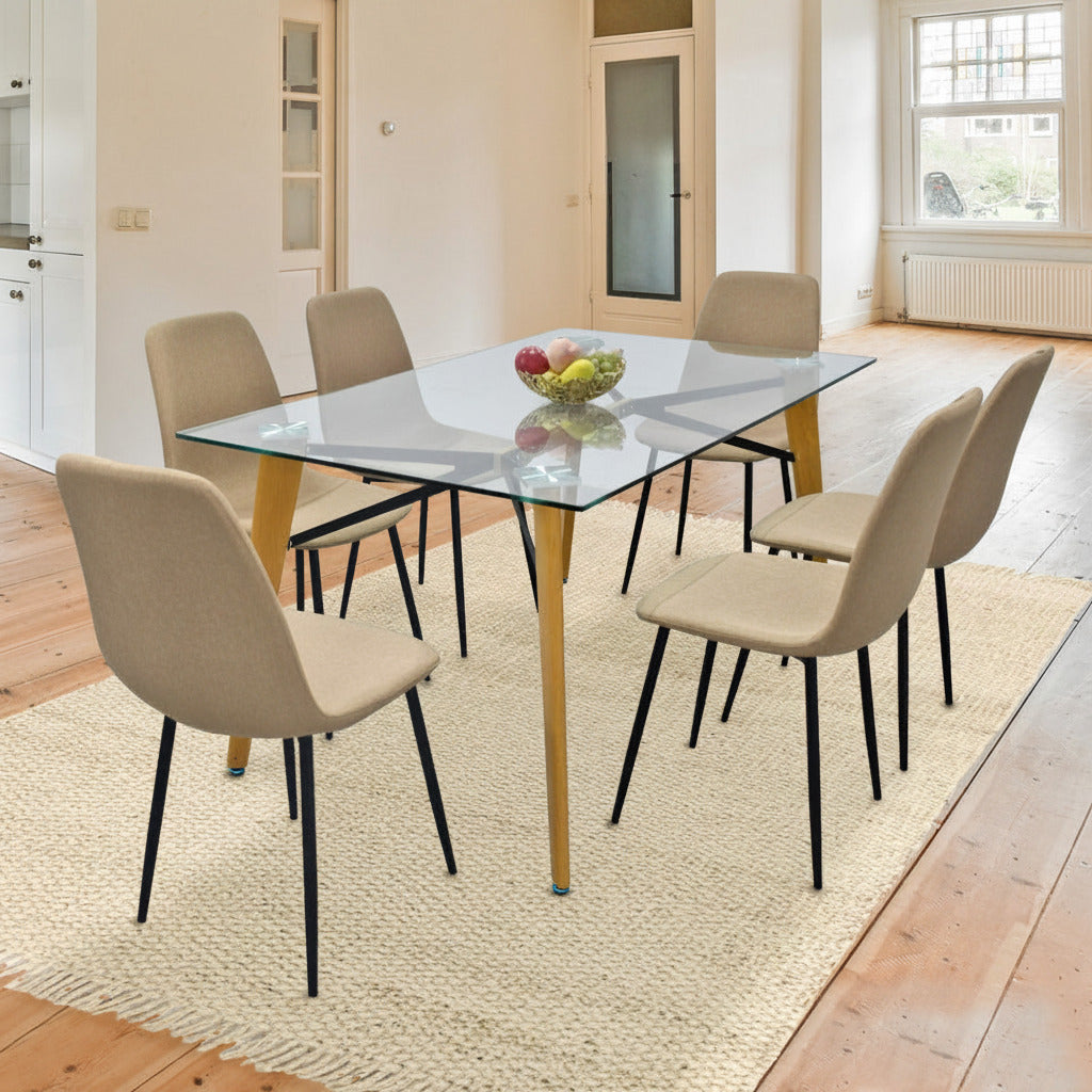 AERA 6 SEATER DINING SET by HOME SUITE