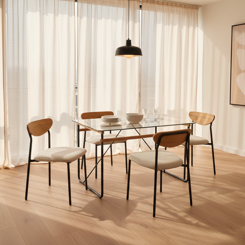 VICTORRINI 4-SEATER DINING SET by HOME SUITE