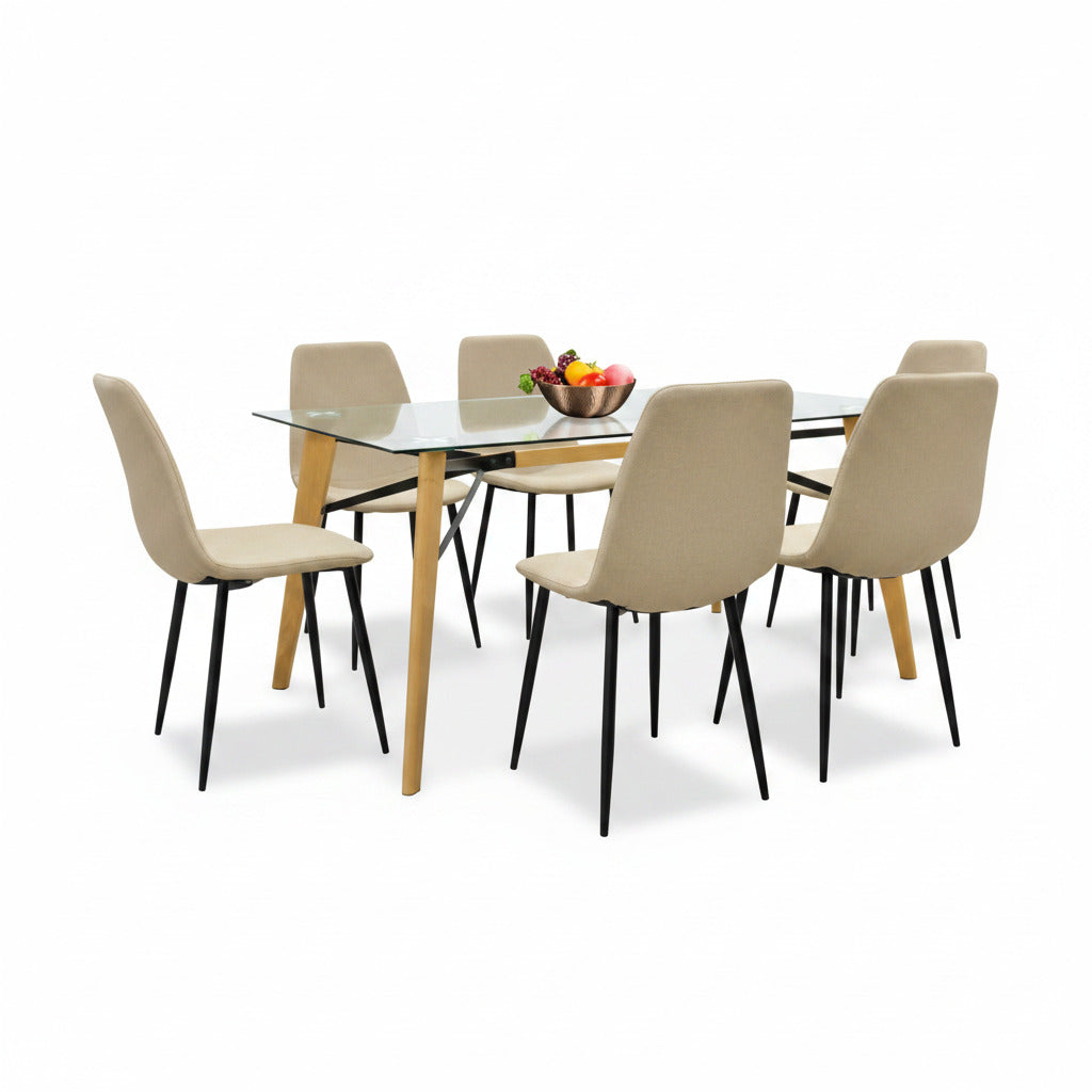 AERA 6 SEATER DINING SET by HOME SUITE