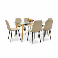 AERA 6 SEATER DINING SET by HOME SUITE