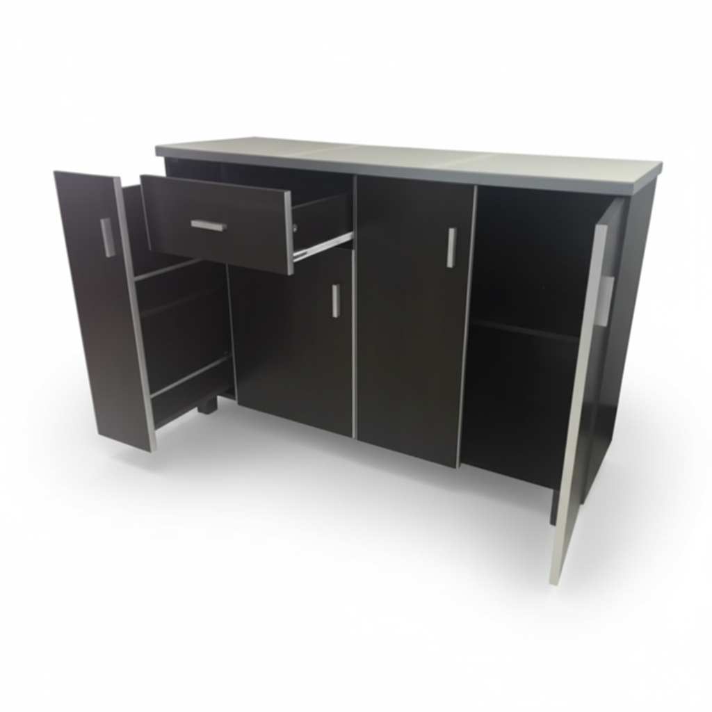 KALVIN 4-Door Kitchen Cabinet