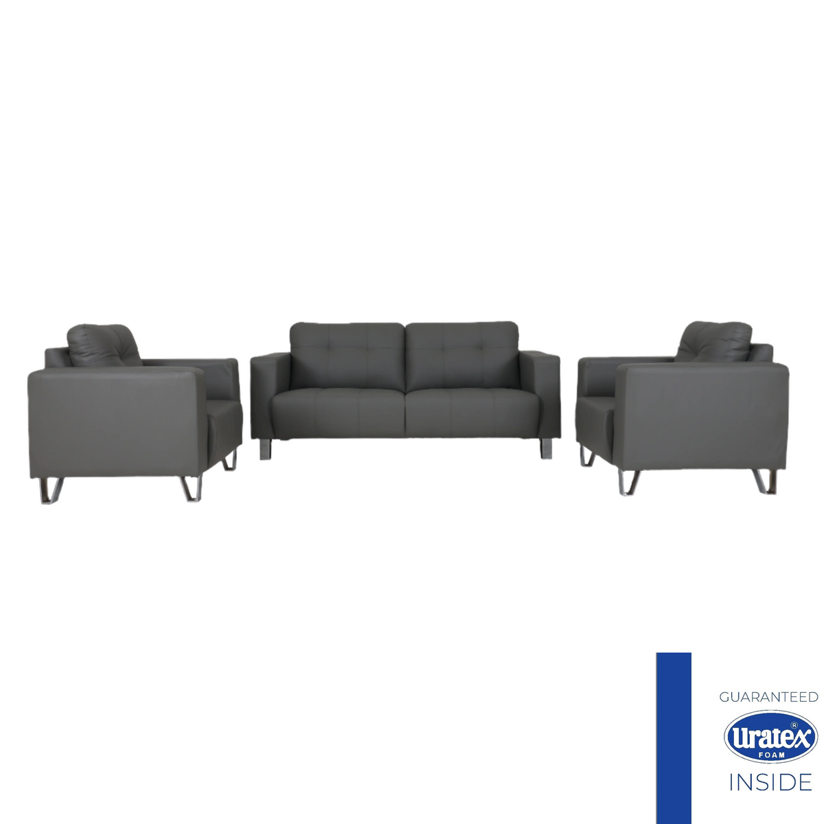 Durable Leatherette Sofa Set 3-1-1 | Uratex Foam for Lasting 