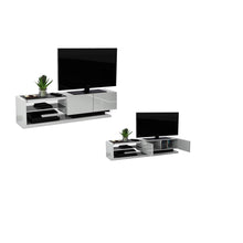Load image into Gallery viewer, Affordable Tv stand with book shelve and cabinet. (7347160973555)
