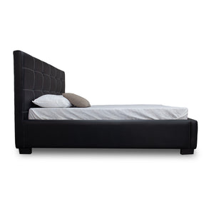 Queen size black bed affordable. (7056446095523)