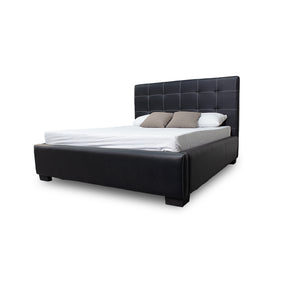 Queen size black bed affordable. (7056446095523)
