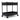 Affordable black trolley with four open shelve. (7242433691811)