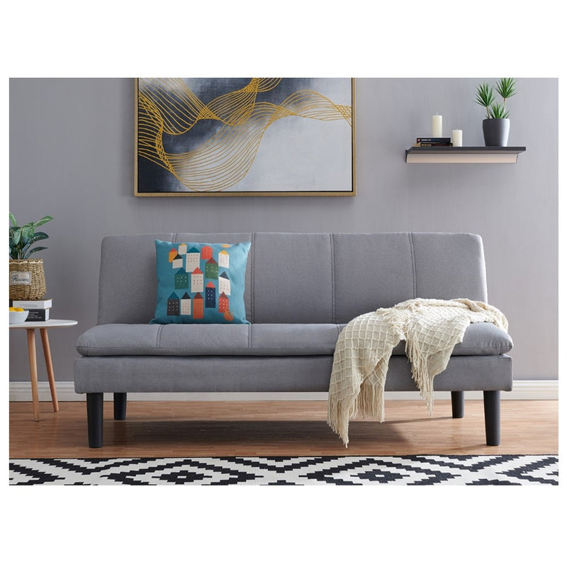 COURTNEY Sofabed - affordable grey pillowed bi-fold sofa bed . 		 		 		 (7056794648739)