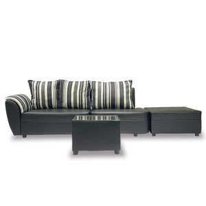 DOTCH ROXIE Multi-Way Sofa Set - armless single seater, 1-arm loveseat ottoman and glass top center table cheap price.		 		 		 (6829553418403)