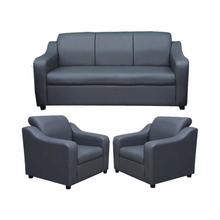 Load image into Gallery viewer, ERAGON 3-1-1 Sofa set - affordable with timeless leatherette upholstered sofa set with 1 3-seater and 2 armchairs. (5571359604899)
