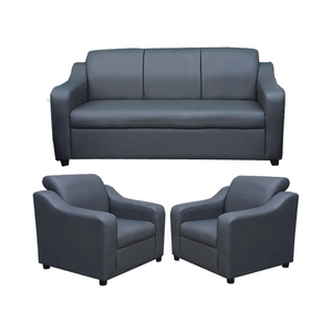 ERAGON 3-1-1 Sofa set - affordable with timeless leatherette upholstered sofa set with 1 3-seater and 2 armchairs. (5571359604899)