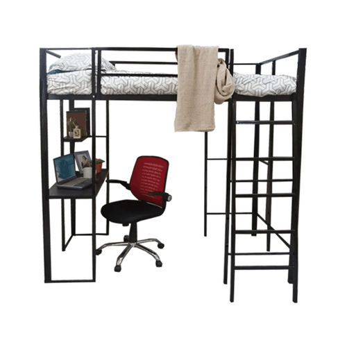 GREHON Loft Style Metal Bed with Study Table (5613434175651)