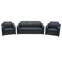 Load image into Gallery viewer, ERAGON 3-1-1 Sofa set - affordable with timeless leatherette upholstered sofa set with 1 3-seater and 2 armchairs.		 		 		 (5571359604899)
