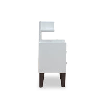 Load image into Gallery viewer, White affordable side table with cabinet and shelve. (7052223512739)
