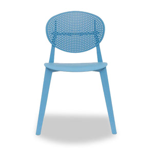 Cheap blue round backrest chair with dote hole. (7065877086371)