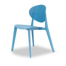 Load image into Gallery viewer, Cheap blue round backrest chair with dote hole. (7065877086371)
