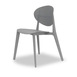 Cheap grey round backrest chair with dote hole. (7065877086371)