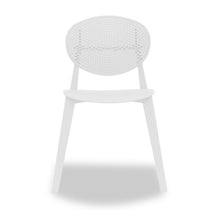 Load image into Gallery viewer, Cheap white round backrest chair with dote hole. (7065877086371)
