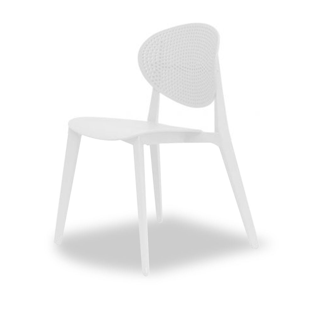 Cheap white round backrest chair with dote hole. (7065877086371)