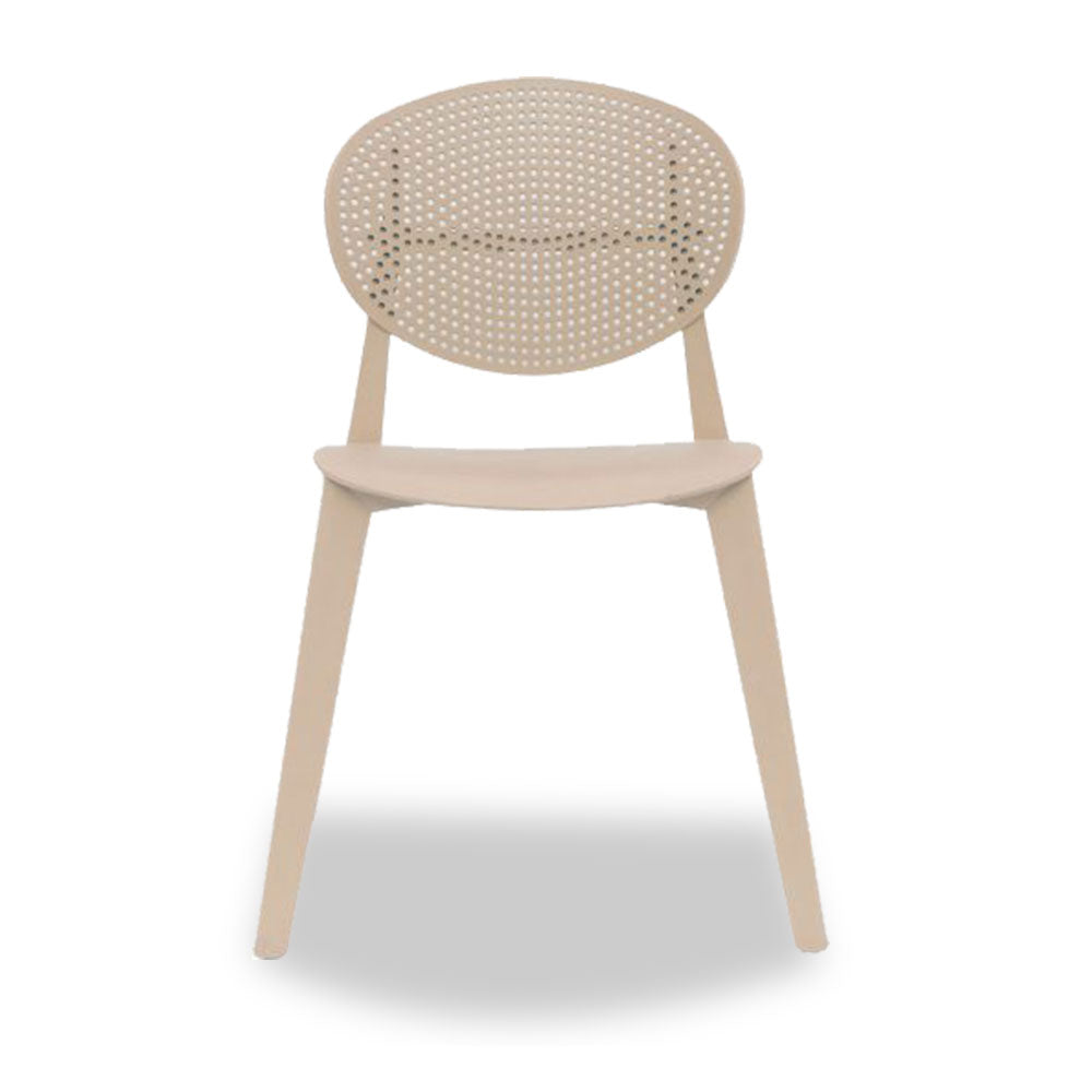 Cheap dirty white round backrest chair. (7065877086371)