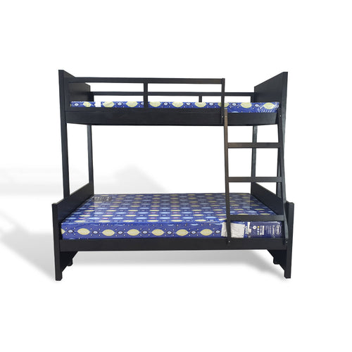 Affordable bunkbed blackframe with uratex foam. (7265758576803)