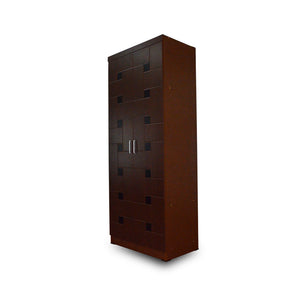 Affordable brown cabinet box line design in door. (5571402956963)