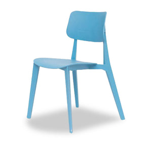 Blue chair mono block curve the back rest (7065932365987)