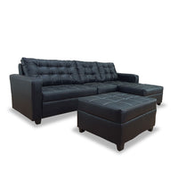 William II L-Shape Sofa set -  L-shape sofa set with (3) back cushion, single seater & ottoman with a cheap price.		 		 		 (5571351543971)