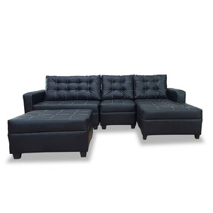 William II L-Shape Sofa set -  L-shape sofa set with (3) back cushion, single seater & ottoman with a cheap price. (5571351543971)